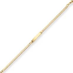 3,9mm Id-Armband Panzerkette weit Armschmuck aus 333 Gold Gelbgold 19cm