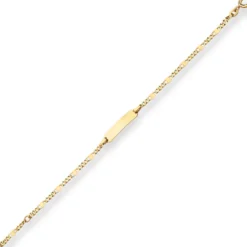 3,2mm Id-Armband Panzerstegkette Armschmuck aus 333 Gold Gelbgold 14cm
