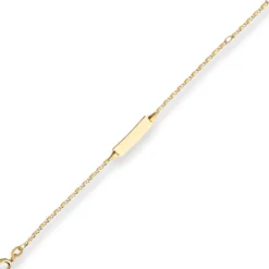 1,7mm Id-Armband S-Panzerkette Armschmuck aus 585 Gold Gelbgold 14cm