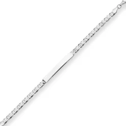 5,4mm Id-Armband Tigeraugenkette Silberarmband Armschmuck aus 925 Silber 19cm