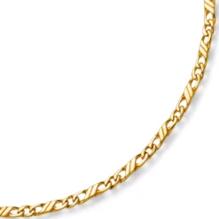 3mm Jeu-Armband Armkette Armschmuck, 585 Gold Gelbgold massiv, 21cm