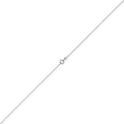 1,2mm Kette Ankerkette Collier aus 585 Gold Weißgold diamantiert 38cm