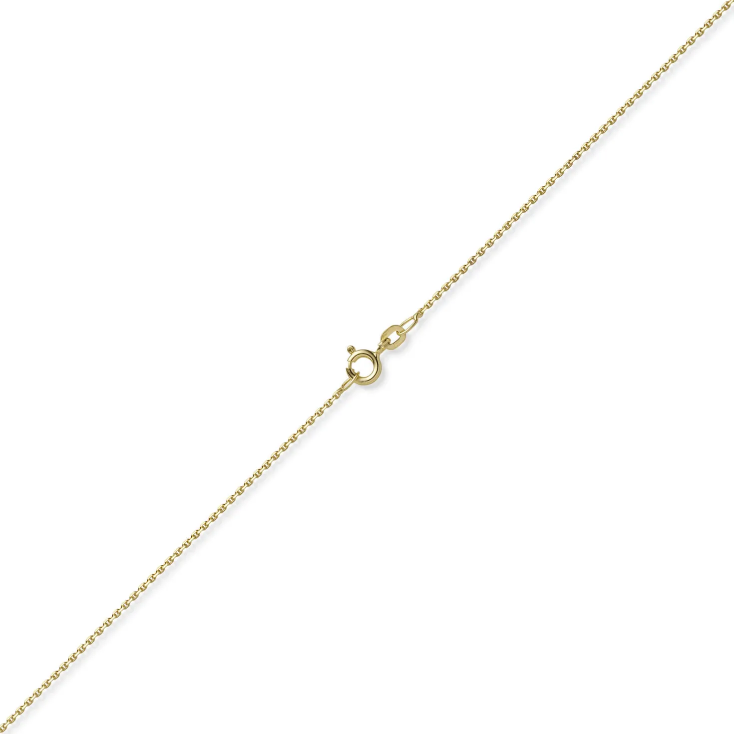 1,2mm Kette Ankerkette Collier aus 750 Gold Gelbgold diamantiert 50cm
