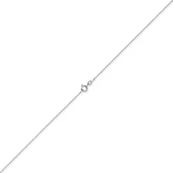 1,2mm Kette Ankerkette Collier aus 750 Gold Weißgold diamantiert 45cm
