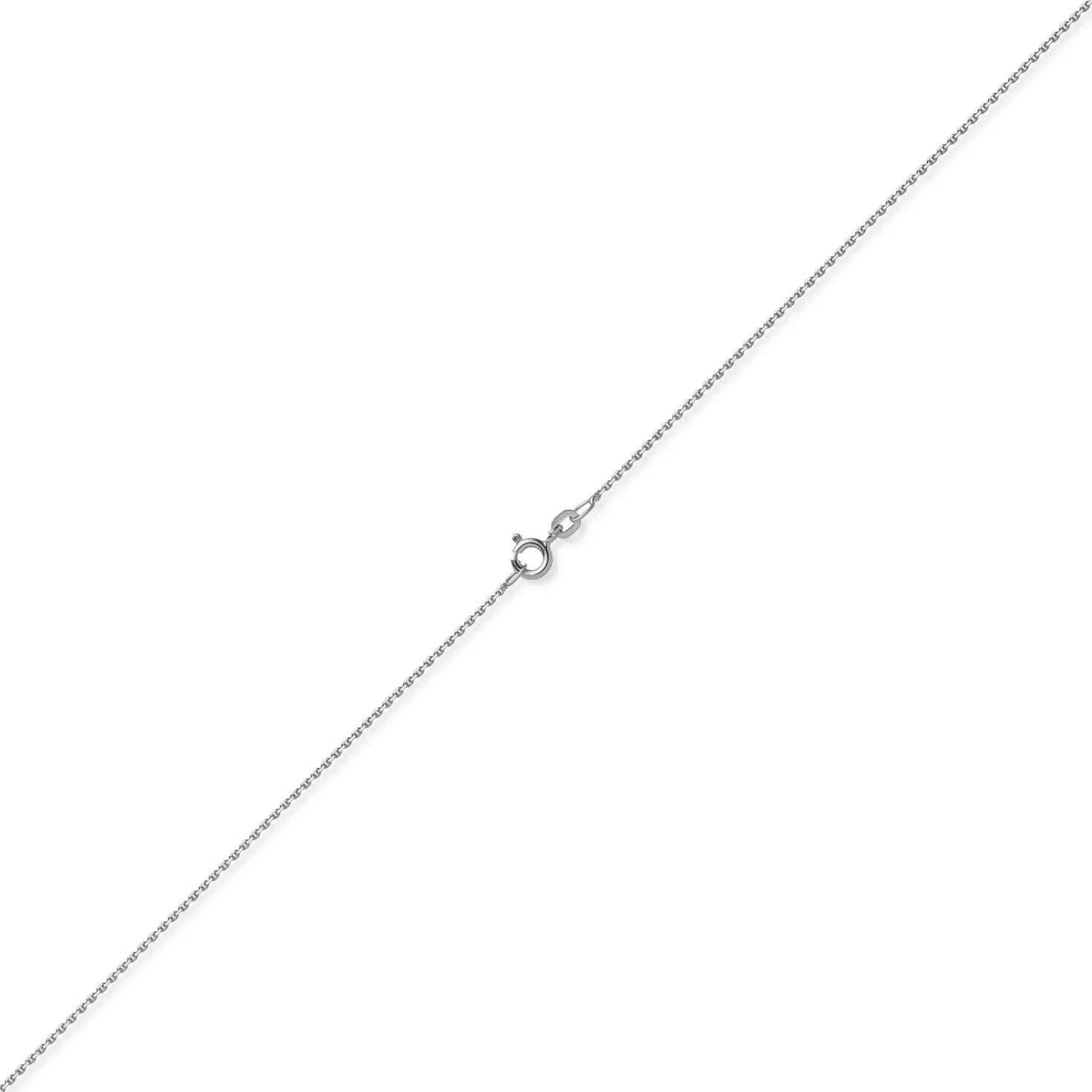 1,2mm Kette Ankerkette Collier aus 750 Gold Weißgold diamantiert 45cm