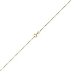 1,2mm Kette Ankerkette Collier aus 750 Gold Gelbgold diamantiert 55cm