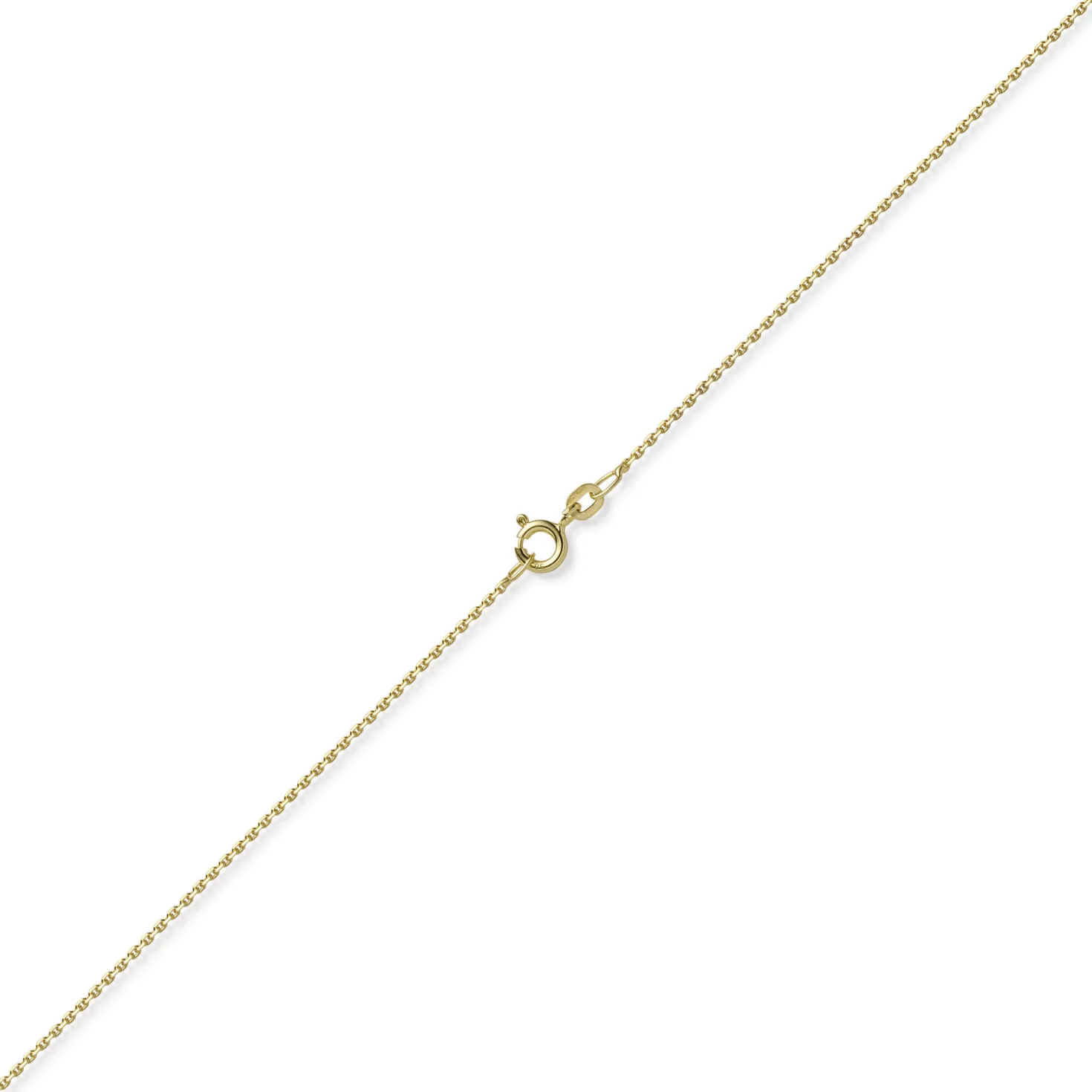 1,2mm Kette Ankerkette Collier aus 585 Gold Gelbgold diamantiert 50cm