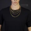5mm Kette Collier Ankerkette aus 750 Gold Gelbgold, 50cm, Herren