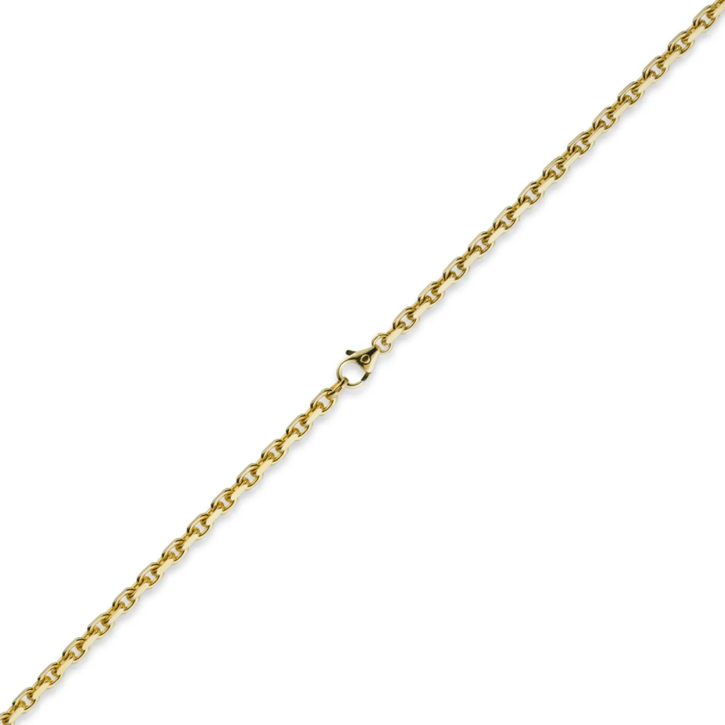 4mm Kette Collier Ankerkette aus 585 Gold Gelbgold, 60cm, Herren