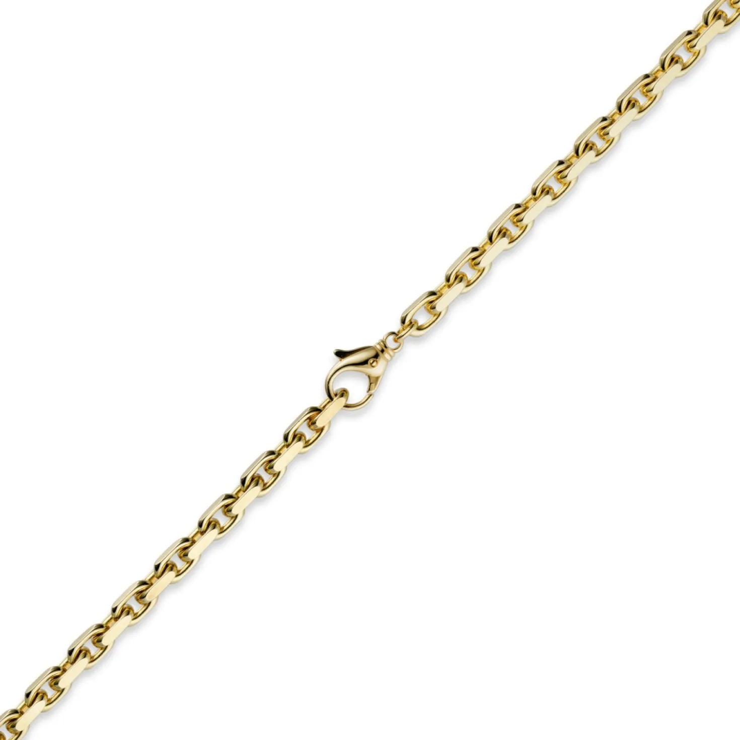 6,5mm Kette Collier Ankerkette aus 585 Gold Gelbgold, 50cm, für Herren