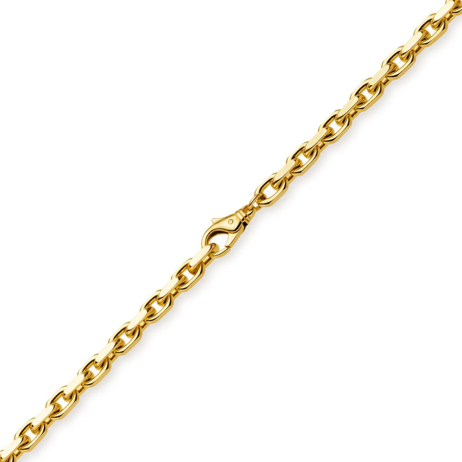 6,5mm Kette Collier Ankerkette aus 585 Gold Gelbgold, 55cm, für Herren