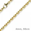4mm Kette Collier Ankerkette aus 585 Gold Gelbgold, 50cm, Herren