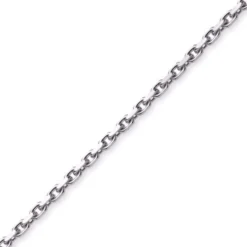 5mm Kette Collier Ankerkette aus 750 Gold Weißgold, 60cm, massiv