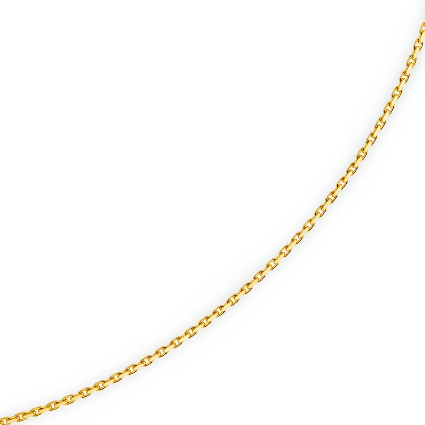 1,8mm Kette Collier Ankerkette diamantiert Halskette aus 585 Gold Gelbgold 45cm