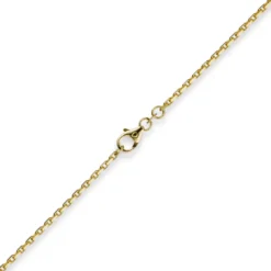 1,8mm Kette Collier Ankerkette diamantiert Halskette aus 750 Gold Gelbgold, 50cm