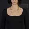 1,8mm Kette Collier Ankerkette diamantiert Halskette aus 750 Gold Gelbgold, 40cm
