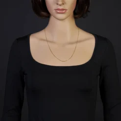 1,5mm Kette Collier Ankerkette Halskette 750 Gold Gelbgold 55cm