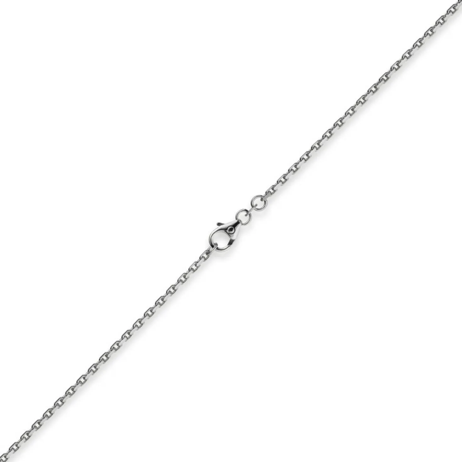 1,8mm Kette Collier Ankerkette Halskette 750 Gold Weißgold 45cm Unisex