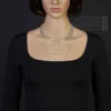 1,8mm Kette Collier Ankerkette Halskette, 585 Gold Weißgold, 50cm Unisex