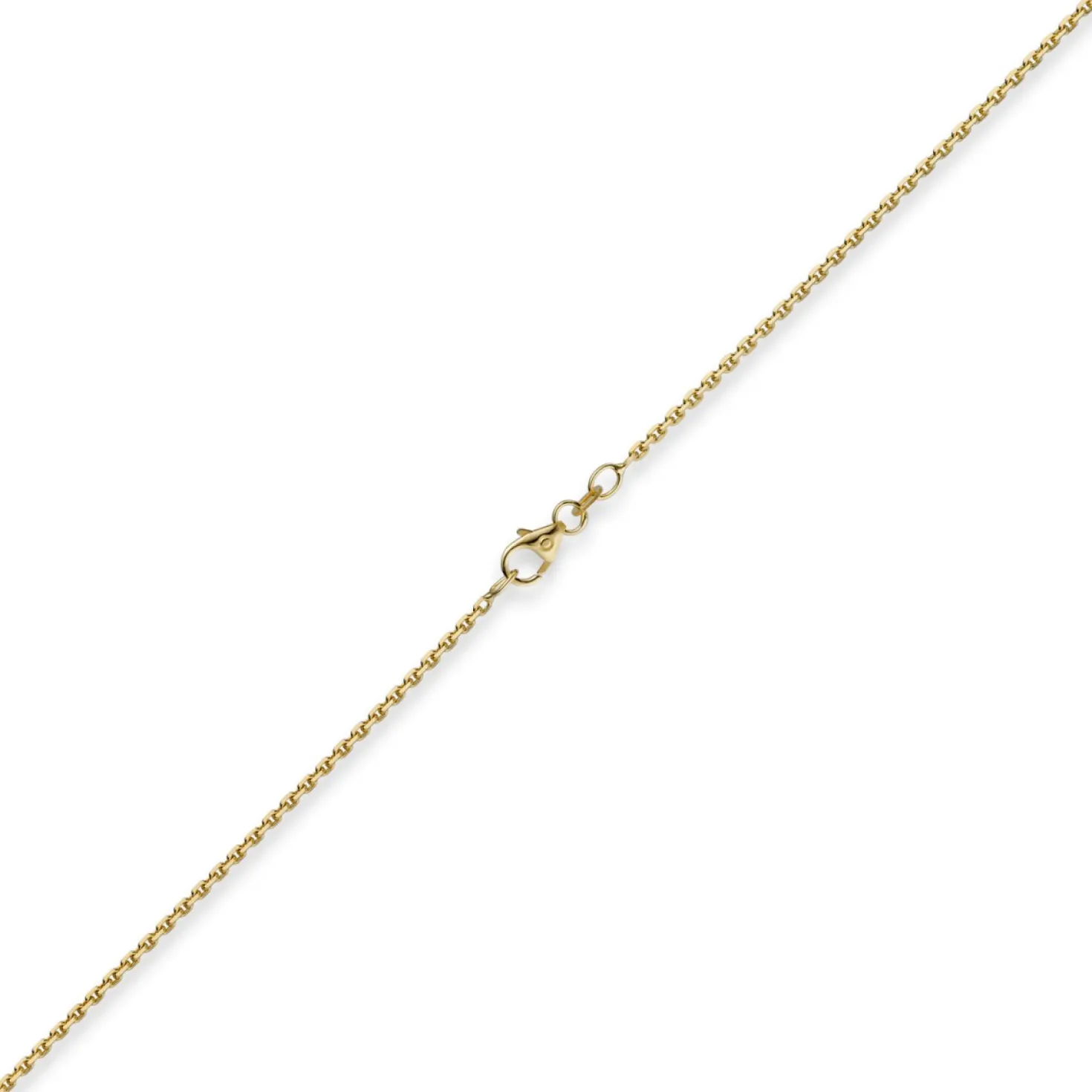 1,5mm Kette Collier Ankerkette Halskette, 585 Gold Gelbgold, 45cm Unisex