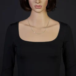1,8mm Kette Collier Ankerkette Halskette 750 Gold Weißgold 50cm Unisex