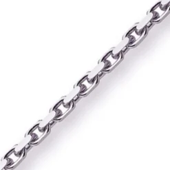3mm Kette Collier Ankerkette Halskette 585 Gold Weißgold massiv 70cm