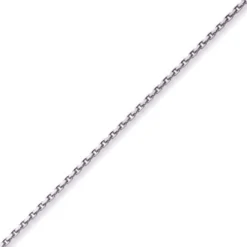 3mm Kette Collier Ankerkette Halskette, 750 Gold Weißgold massiv, 55cm