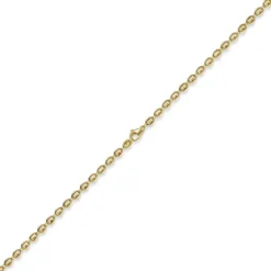 4mm Kette Collier Bohnenkette Schiffsankerkette 585 Gold Gelbgold 45cm