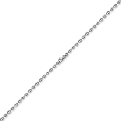 3,5mm Kette Collier Bohnenkette Schiffsankerkette 585 Gold Weißgold 60cm Unisex