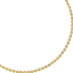 4mm Kette Collier Bohnenkette Schiffsankerkette 585 Gold Gelbgold 60cm Unisex