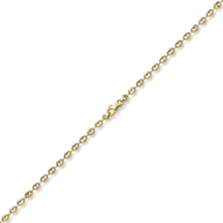 3,5mm Kette Collier Bohnenkette Schiffsankerkette 585 Gold Gelbgold 60cm Unisex