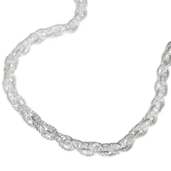 3mm Kette Collier Doppelankerkette Halsschmuck, 925 Silber, 42cm