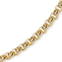 11mm Kette Collier Erbskette aus 585 Gold Gelbgold, 50cm, Unisex