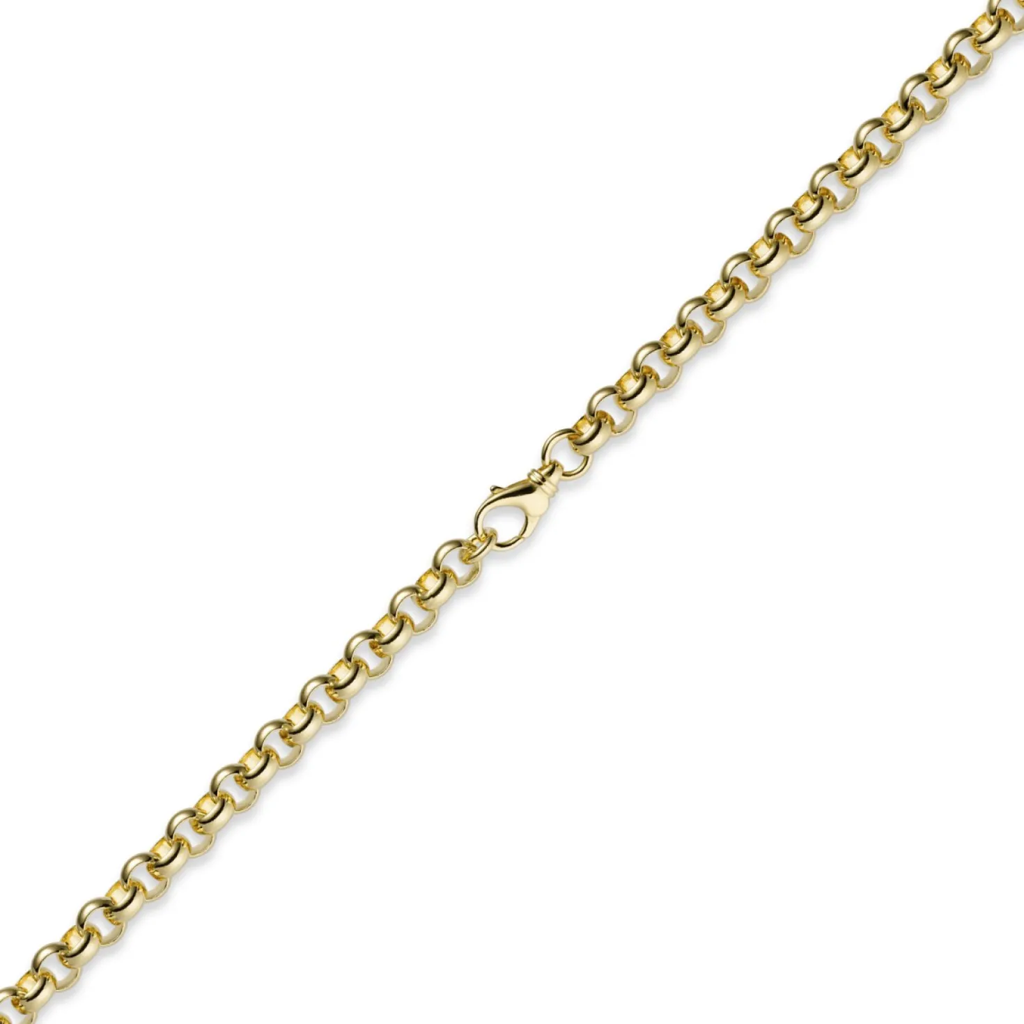 8mm Kette Collier Erbskette aus 585 Gold Gelbgold, 60cm, Unisex