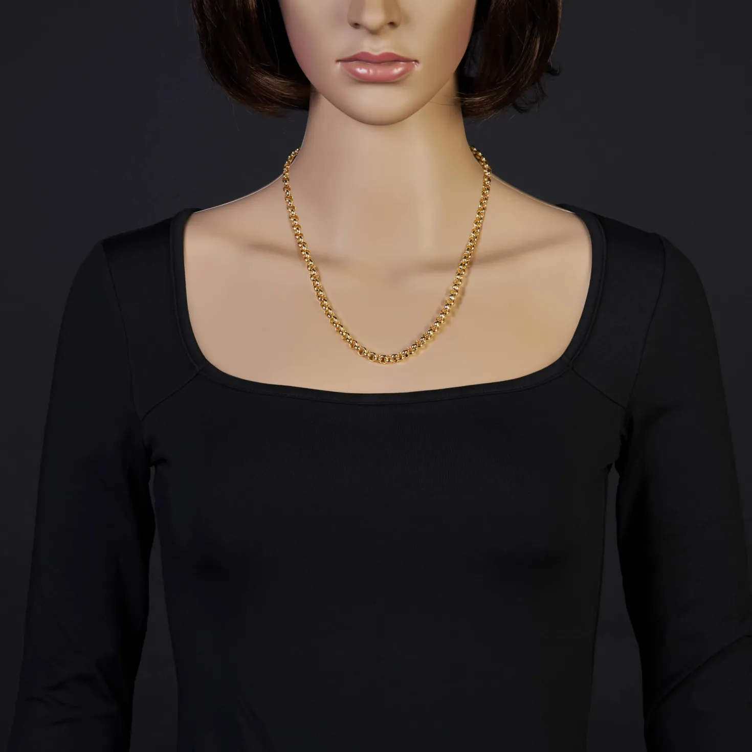 5mm Kette Collier Erbskette aus 750 Gold Gelbgold, 50cm