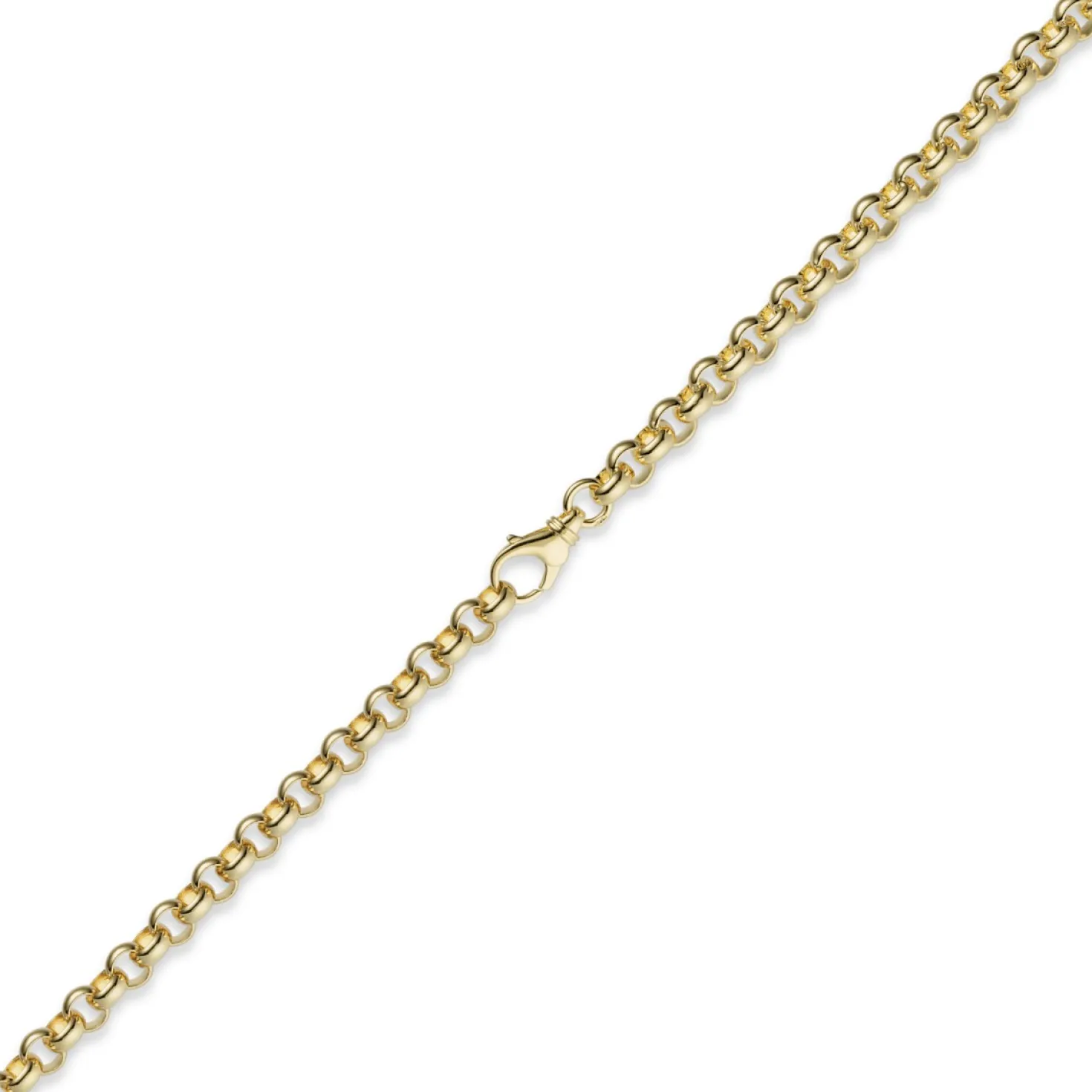 7mm Kette Collier Erbskette aus 585 Gold Gelbgold, 45cm