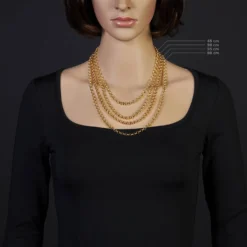 5mm Kette Collier Erbskette aus 585 Gold Gelbgold, 50cm