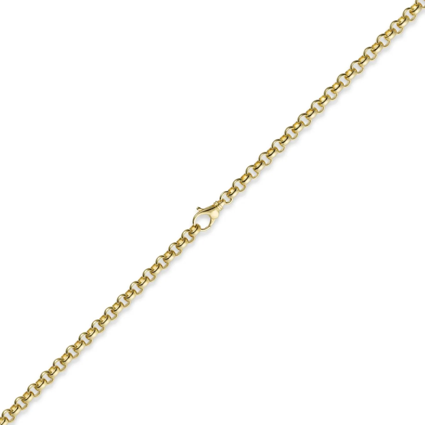 5mm Kette Collier Erbskette aus 585 Gold Gelbgold, 50cm
