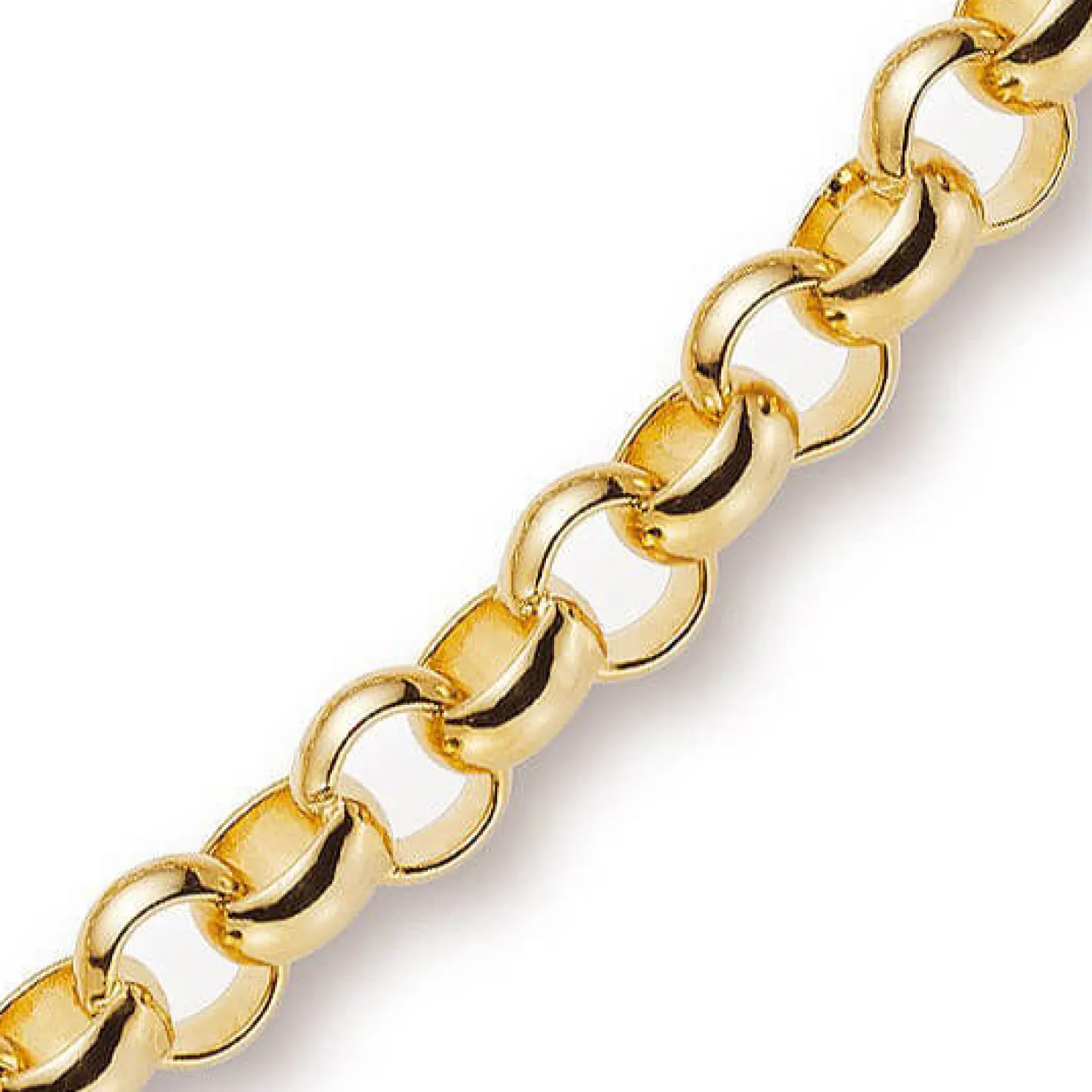 7mm Kette Collier Erbskette aus 750 Gold Gelbgold massiv 60cm Goldkette