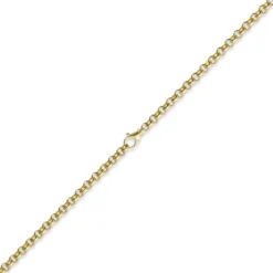 3,5mm Kette Collier Erbskette aus 750 Gold Gelbgold, 55cm, Unisex