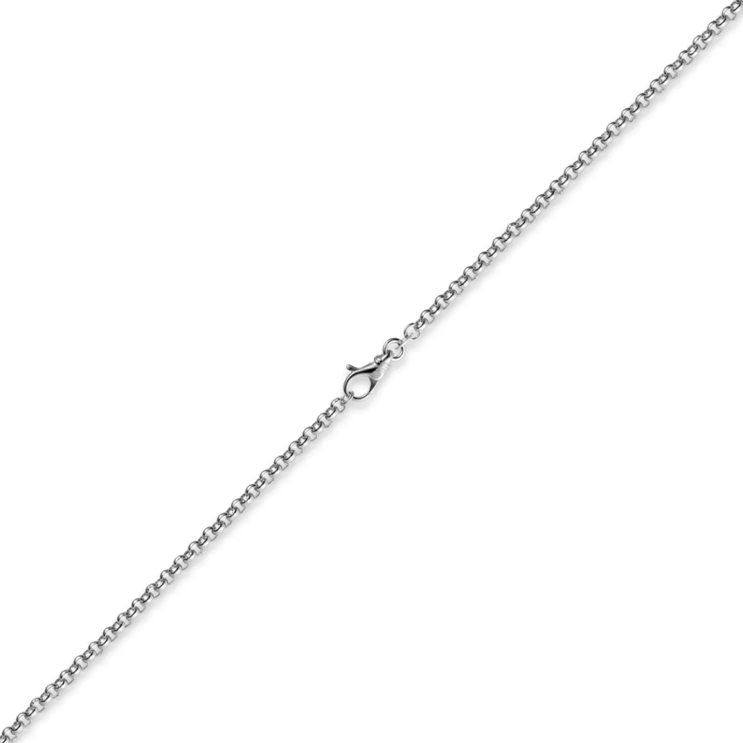 3,5mm Kette Collier Erbskette Halskette, 750 Gold Weißgold 60cm Unisex