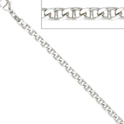 4,4mm Kette Collier Halskette Halsschmuck 925 Silber rhodiniert 60cm