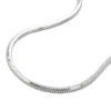 1,3mm Kette Collier Halskette, Schlange 5kant, 925 Silber, Damen, 38cm