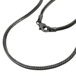 1,5mm Kette Collier Halsschmuck Fuchsschwanz rhodiniert 925 Silber, 42cm