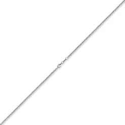 2,2mm Kette Collier Kügelchenkette Kugelkette, 750 Gold Weißgold, 42cm