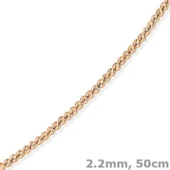 2,2mm Kette Collier Kügelchenkette Kugelkette, 750 Gold Rotgold, 50cm