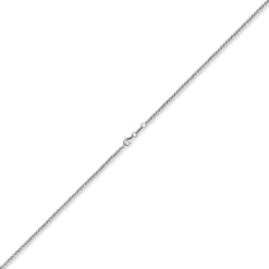 2,2mm Kette Collier Kügelchenkette Kugelkette, 585 Gold Weißgold, 42cm