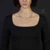 1,8mm Kette Collier Kugelkette diamantiert aus 585 Gold Rotgold 50cm