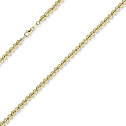 4mm Kette Collier Kugelkette diamantiert aus 585 Gold Gelbgold 45cm
