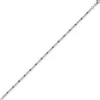 1,8mm Kette Collier Kugelkette 750 Gold Weißgold teil-schwarz-rhodiniert 42cm